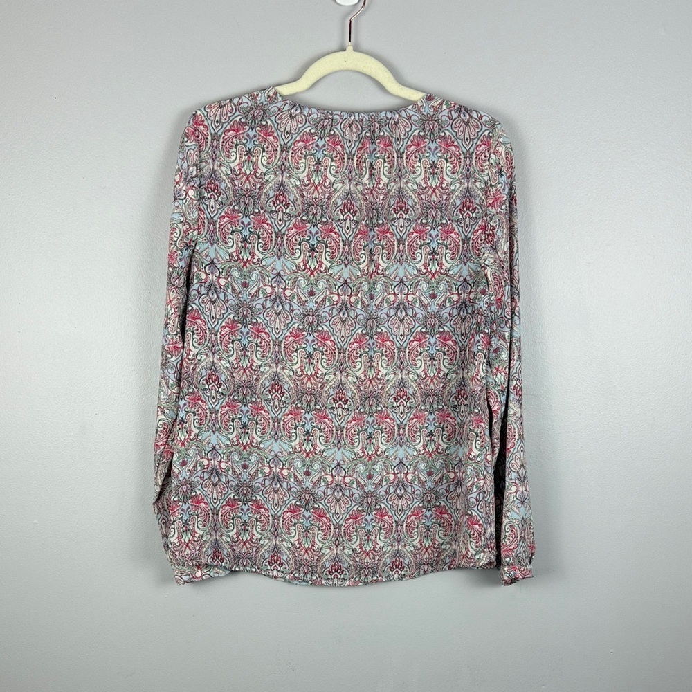 Eliane Rose Paisley V-Neck Long Sleeve Large Blouse - Pink Multi - Picture 11 of 11